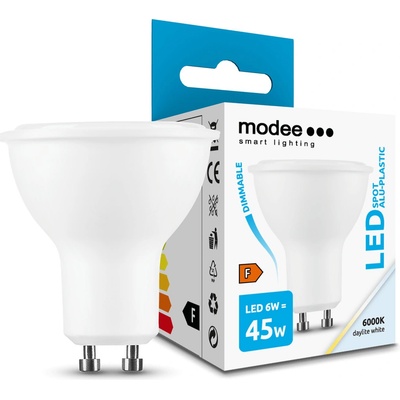 Modee Lighting LED Spot Alu-Plastic GU10 6W 550lm studená biela, stmievateľná ML-GU10P6000K6W