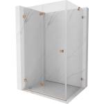 Mexen Lunar-F сгъваема душ кабина лява 85 x 80 см, прозрачна, матирано медно покритие- 836-085-080-65-00-L (836-085-080-65-00-L)