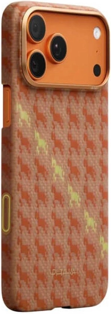 PITAKA Magsafe Калъф за iPhone 17 Pro Max, Pitaka Edge Happiness Rides Case Amber, Оранжев (HR1701PM)
