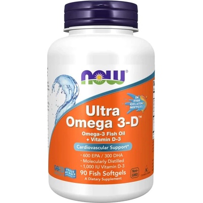 NOW Ultra Omega 3-D, 90 капсули, Now