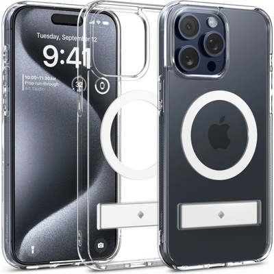 Spigen Caseology Capella MagSafe Kickstand Clear White iPhone 15 Pro ACS06757