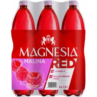 Magnesia Red Minerálna voda s príchuťou maliny jemne sýtená 6 x 1,5 l