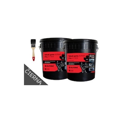 SET 2x Tekutá guma ALFEMA HB500 čierna 20 kg (40kg) + štetec (SET 40kg DOPRAVA ZDARMA! NOVÉ BALENIE, PÔVODNÁ RECEPTÚRA!)