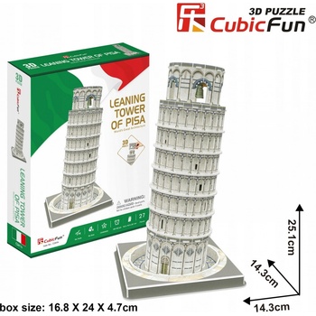 CubicFun 3D puzzle Šikmá Veža v Pise 27 ks