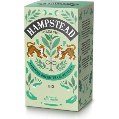 Hampstead Tea BIO Zelený čaj Matcha a kopřiva 20 ks