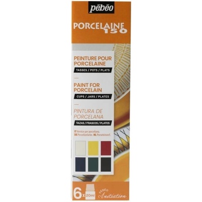 Pebeo Sada vypalovacích barev na porcelán Porcelaine 150 6x20 ml