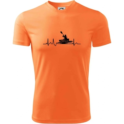 EKG kajak tričko športové neon mandarine