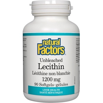 Natural Factors Unbleached Lecithin 1200 mg, 90 Softgels