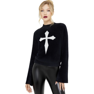 KILLSTAR Дамски пуловер KILLSTAR - Dead Romantic - Black/White - KSRA013880