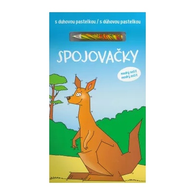 Spojovačky s duhovou pastelkou/ s dúhovou pastelkou - modrý sešit