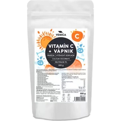 Vemica Vitamín C + Vápnik prášok 500 g