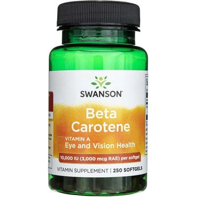 Swanson Beta Carotene Vitamin A 10000 IU 3000 mcg per RAE 250 gelové tablety