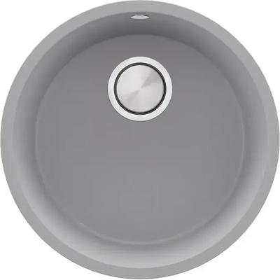 Твоят Стил Сива кръгла кухненска мивка за вграждане под плот Валета 50 460x460 мм
