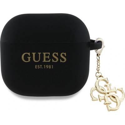 Guess Калъф за Apple AirPods 4 - Guess Silicone W/4G Charm (GUA4LECG4K) - черен
