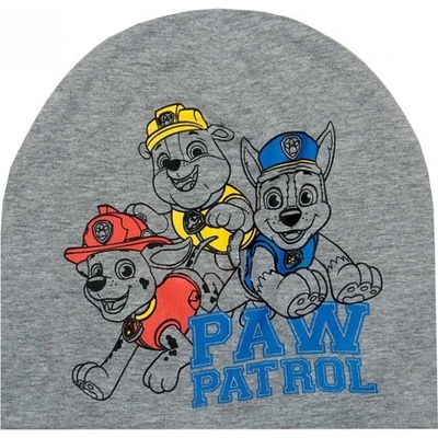 Setino chlapčenská jarná / jesenná čiapka Tlapková patrola Paw Patrol sv. šedá