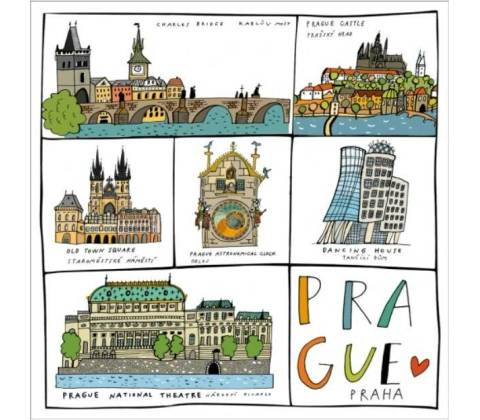 Pohlednice - Mapa Prahy