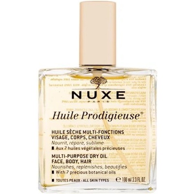 NUXE Huile Prodigieuse Travel Exclusive 100 ml многофункционално разкрасяващо сухо масло за лице, тяло и коса за жени