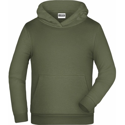 James & Nicholson JN 796K detská mikina s kapucňou Olive