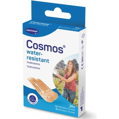COSMOS Water-resistant vodeodolná náplasť na rany inovácia 2025 20 ks
