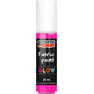 3D farba na textil svietiaca v tme PENTART GLOW 20 ml ružová