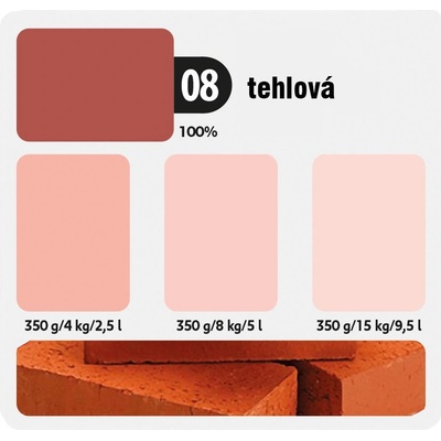 KITTFORT COLORLINE 0,35 kg Tehlová