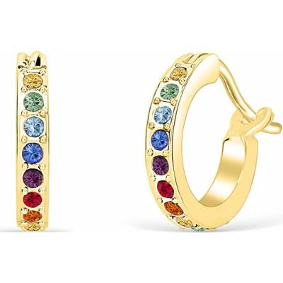 CrysTalp pozlátené kruhy so zirkónmi Chakra Hoop 40324.MLT.G