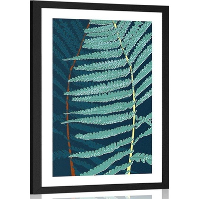 Plakát s paspartou nádherná kapradina - 20x30 no frame