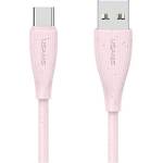 USAMS Кабел USAMS Green Series 18W 3A за USB-C 1м, розов (Usa001606)
