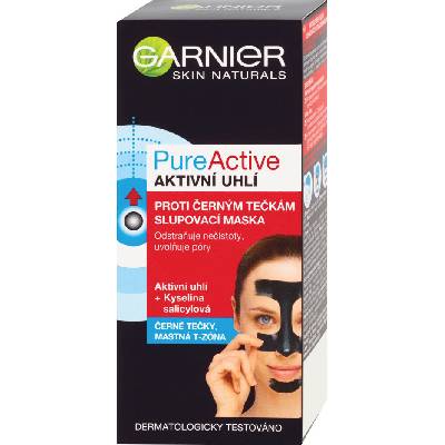 Garnier Pure Active Charcoal zlupovacia maska proti čiernym bodkám s aktívnym uhlím 50 ml