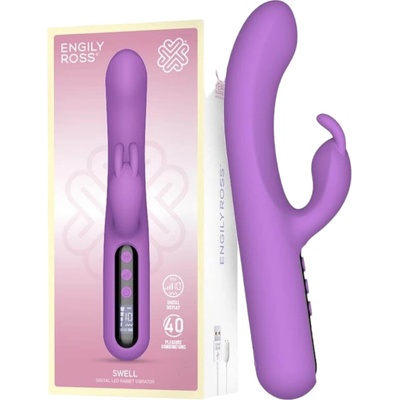 Engily Ross Digital Swell Rabbit Vibrator with Digital Screen Extra Powerfull 23m Purple