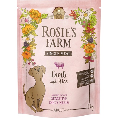 Rosie's Farm Single Meat Adult jehněčí s rýží 1 kg