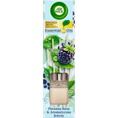 Air Wick Esenciálne oleje voňavé ranná rosa a aromatické černice vonné tyčinky 40 ml