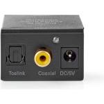 Nedis Недис ACON2510BK цифрово-аналогов преобразувател, цифров коаксиален RCA вход - 2x RCA изход (ACON2510BK)