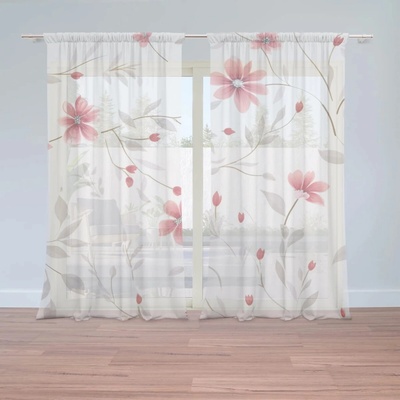 Sablio Záclony Přírodní elegance: 2ks 150x250cm