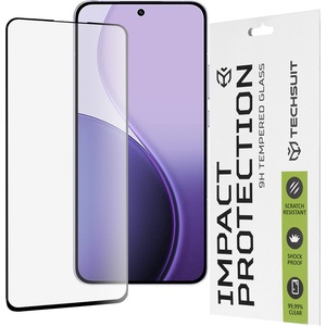 Techsuit Калъф за Oppo Reno14 F - 111D Full Cover / Full Glue Glass - черен