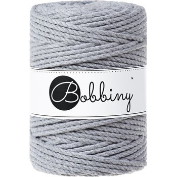 Bobbiny 3PLY Macramé Rope 5 mm 100 m Silver юта (TX-E021)