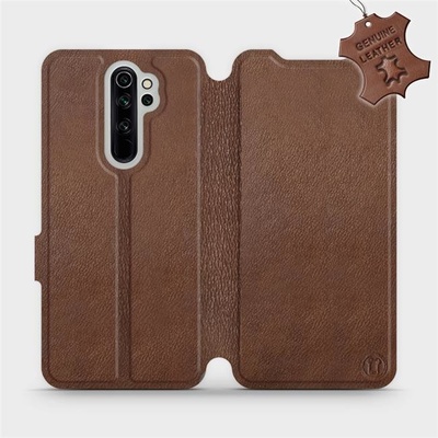 Pouzdro Mobiwear Luxusní flip Xiaomi Redmi Note 8 Pro kožené Hnědé