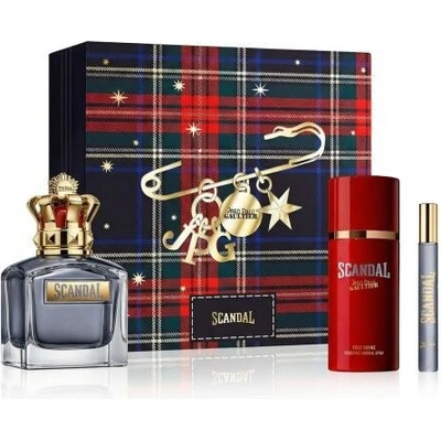 Jean Paul Gaultier Scandal Pour Homme SET: EDT 100 ml + EDT 10 ml + Deosprej 150 ml pre mužov