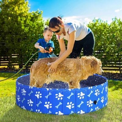 PawHut Bazén pro psy 120 x 30 cm modrý