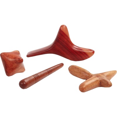 Bodhi set masážnych pomôcok z tvrdého dreva 4ks