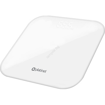 Platinet Електронна везна с LCD дисплей 3xAAA бял (PL0585)