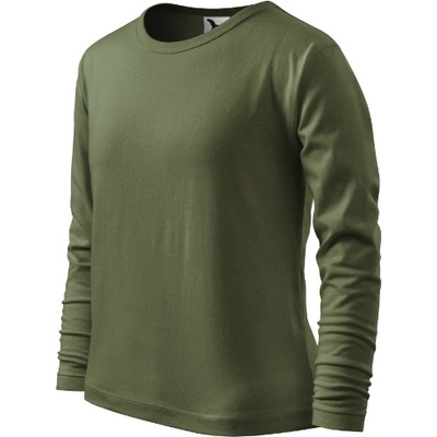 MALFINI Triko dětské Fit T LS 121 khaki
