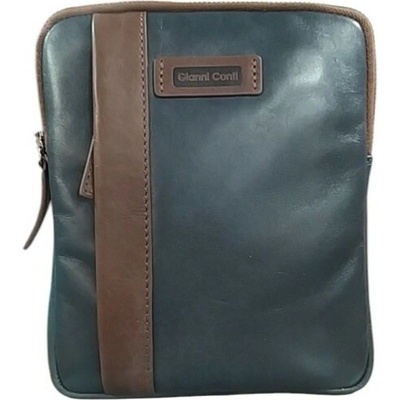 Gianni Conti kožená pánská crossbody modro hnědá 6052811 blue d.brow