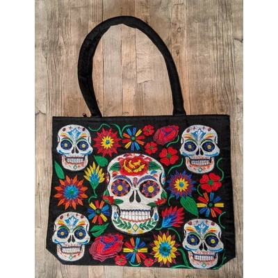 Taška přes rameno calavera barevná I
