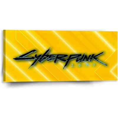 Sablio Obraz Cyberpunk 2077 Žlutý - 110x50 cm