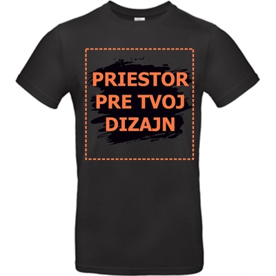 B&C pánske tričko s potlačou čierne