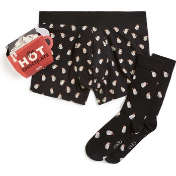 Celio Подаръчен пакет бельо с горещ шоколад Celio Celio | Cheren | МЪЖЕ | S