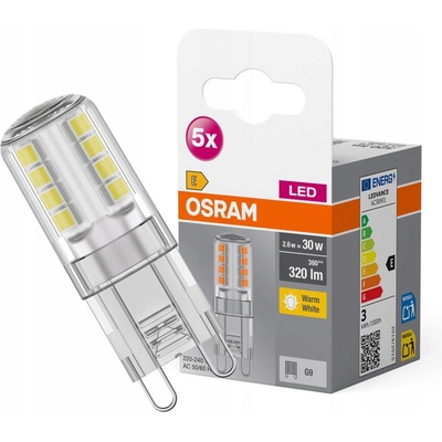 Osram 4058075758063 LED EEK2021 E A G G9 speciální tvar 2.6 W = 30 W teplá bílá