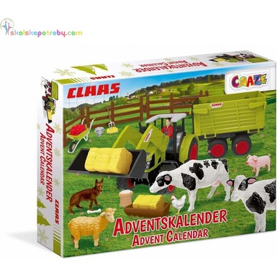 CLAAS Adventný kalendár Farma s traktorom a zvieratkami
