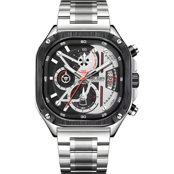 MEGIR Часовници megir si-38562 - Сребристо / Черно kp38562 (si-38562)